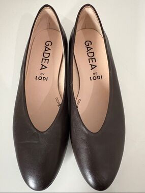 Women's Brown Leather Ballet Flats